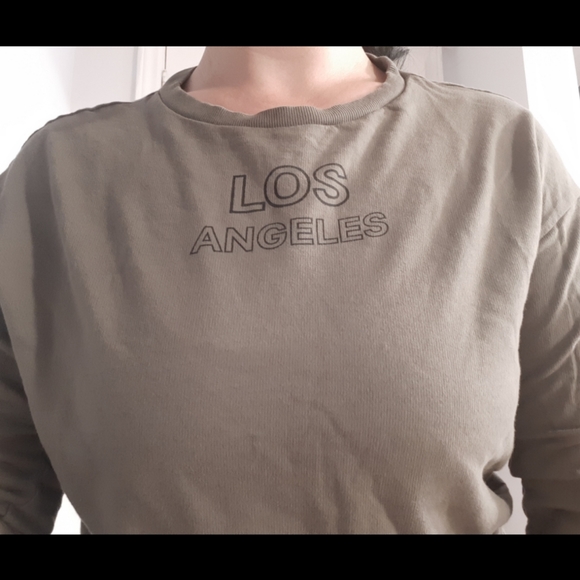 Olive Long Sleeve Crewneck - Picture 2 of 4